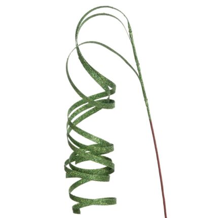 renguță decorativă cu glitter verde, 114 cm