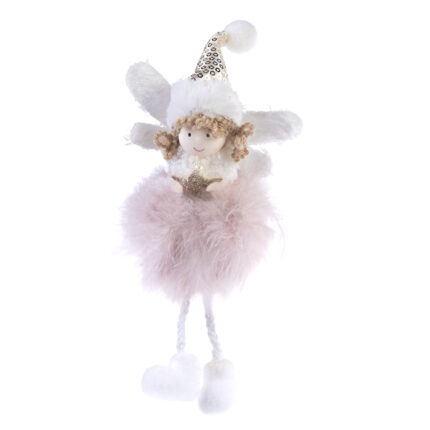 Set 24 Păpuși roz cu puf, 21 cm