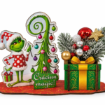 Aranjament de Crăciun cu Grinch, 18 x 12 cm